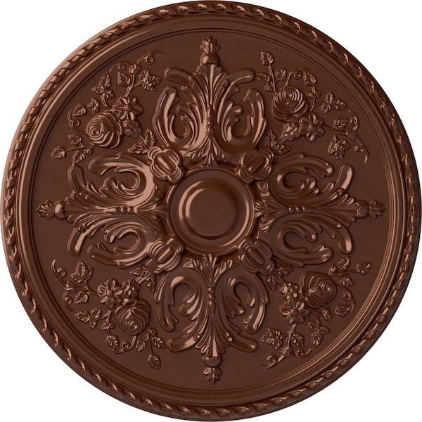 Ekena Millwork Bradford Ceiling Medallion (Fits Canopies up to 6 5/8"), Hand-Painted Copper Penny, 32 5/8"OD x 2"P CM32BRCPS - main